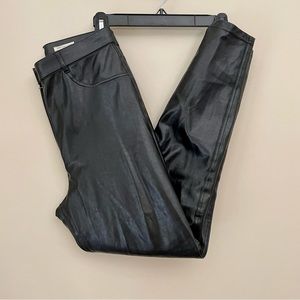 WILFRED FREE High Rise Skinny Vegan Leather Pants/Leggings Women's 8